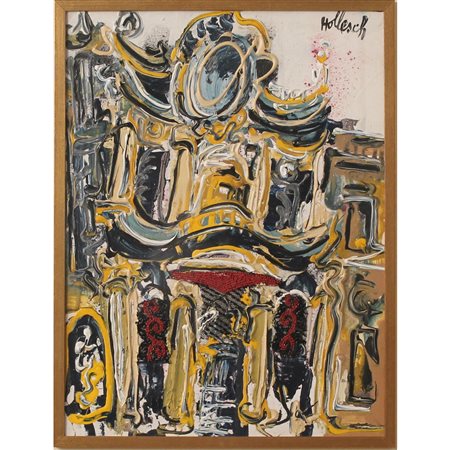 Carlo Hollesch (1926/1977) "San Carlo alle quattro fontane a Roma" - "San Carlo at four fountains in Rome"