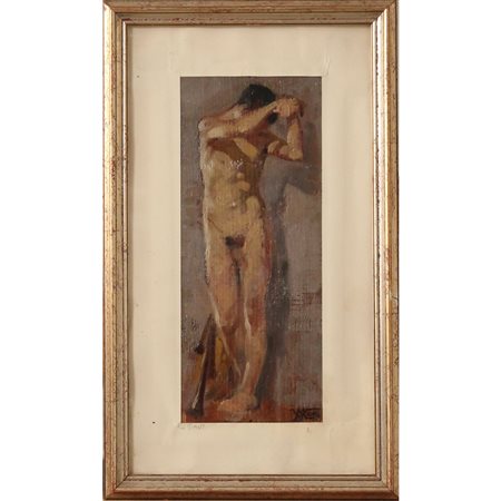 Lorenzo Viani (1882/1936) "Nudo maschile" - "Male nude"