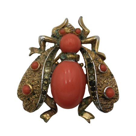 Spilla Trifari a forma di ape - Bee-shaped Trifari brooch