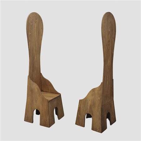 Mario Ceroli, prod. Poltronova (2) Italia, 1972 190x55x50 cm.