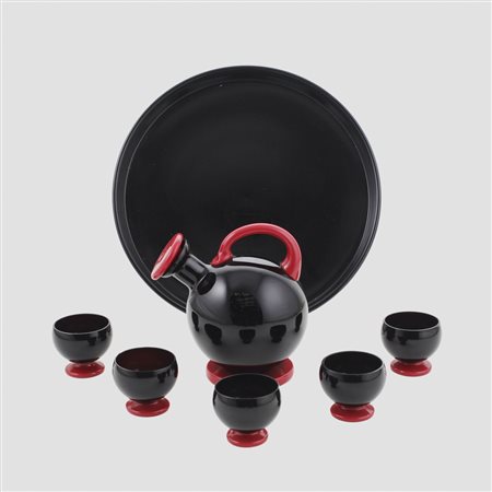 Napoleone Martinuzzi, attribuito (7) Murano, anni 30 vassoio d. 26,5 cm.