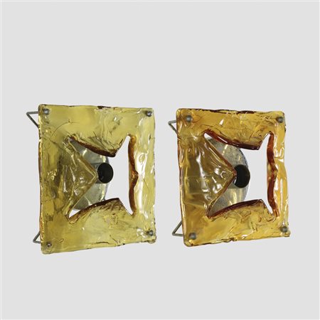 prod. Mazzega (2) Italia, anni 70 misura massima: 30x30x10 cm.