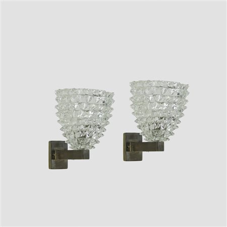 Ercole Barovier, attribuito (2) Italia, anni 40-50 20x20,5x17 cm.