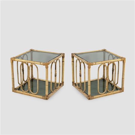 Manifattura italiana (2) anni 60 41,5x46x46 cm.