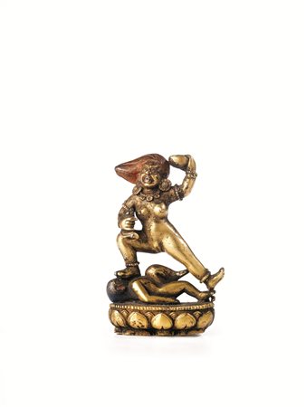Vajrayogini, Cina-Tibet sec. XVIII, reggente un vajra e un kappla, alt. cm...