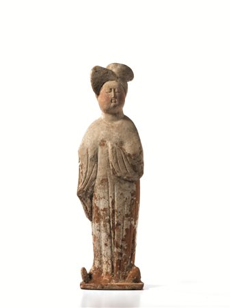Fat Lady, Cina dinastia Tang, (618-906), in terracotta, con tracce di...