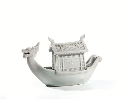 Pagoda Cina, periodo Kangxi (1661-1722), in porcellana blanc de Chine a forma...