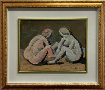 Vittorio Viviani "Nudi" 1965
olio su tela
cm 34x45
firmato in basso a destra; au