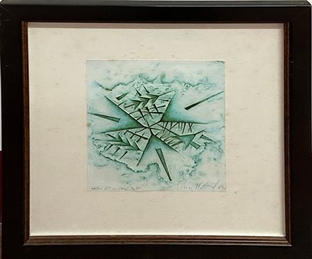 Arnaldo Pomodoro "Senza titolo" 
calcografia a colori
cm 24x18
Firmata, numerata