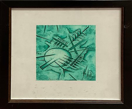 Arnaldo Pomodoro "Senza titolo" 
calcografia a colori
cm 24x18
Firmata, numerata