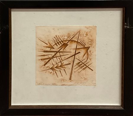 Arnaldo Pomodoro "Senza titolo" 
calcografia a colori
cm 24x18
Firmata, numerata