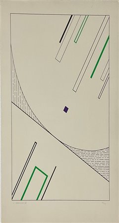 Luigi Veronesi "Senza titolo" 1978
litografia a colori
cm 70x50
firmata, datata