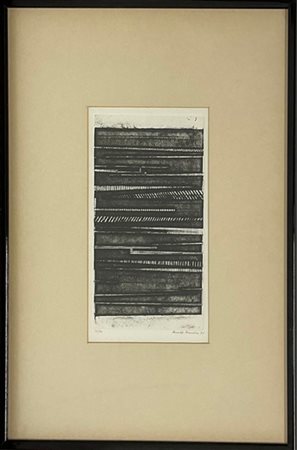 Arnaldo Pomodoro "Composizione" 1965
acquaforte
foglio cm 50x35; lastra cm 30,5x