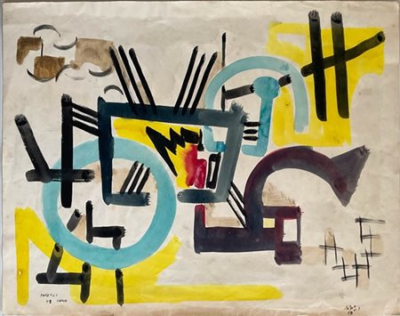 ANGELO SAVELLI "Senza titolo" 1948
acquerello su carta
cm 33x42
firmata e datata