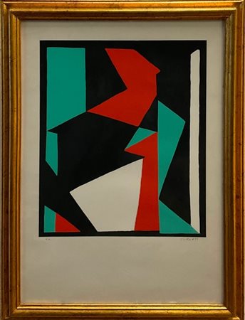 Giulio Turcato "Senza titolo" 
serigrafia a colori - prova d'artista
cm 68x47,5