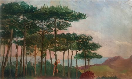 Renato Guttuso, Pineta con testa di cavallo, 1935