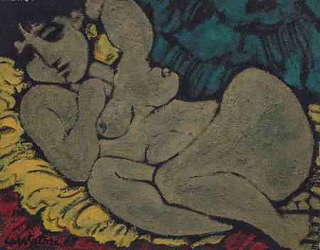 Domenico Cantatore, Nudo - toni verdi