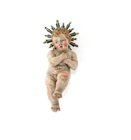 Bambin Gesù in terracotta policroma