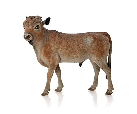 Vitello in terracotta policroma con occhi in vetro