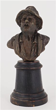 Ignoto di inizio secolo XX

"Busto virile con cappello" 
scultura in bronzo 
Re