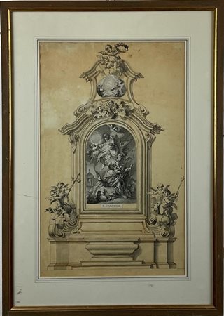 Arte del secolo XVIII

"Pala d'altare"
incisione e matita su carta (mm 445x275)