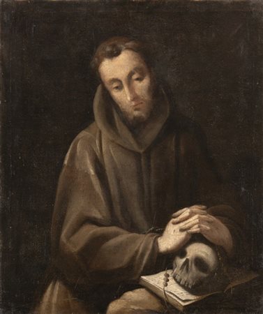 Scuola del secolo XVIII

"San Francesco"
olio su tela (cm 88x74)
(difetti)