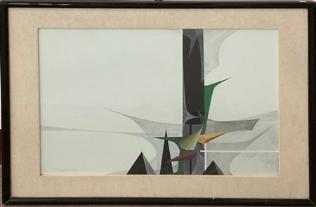 Firma indecifrata "Composizione" tecnica mista su compensato
cm 51x60
firmato i