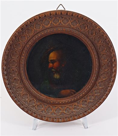 Arte del secolo XIX. Coperchio di tabacchiera raffigurante profilo virile (d. c