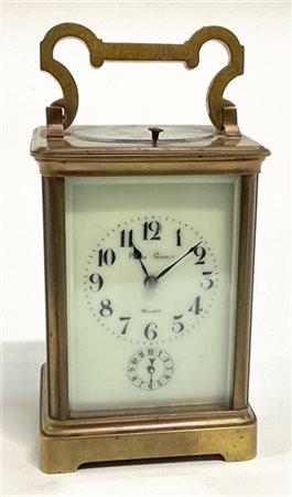 Pietro Giudici, Milano. Officier in ottone e vetri con quadrante bianco a numer