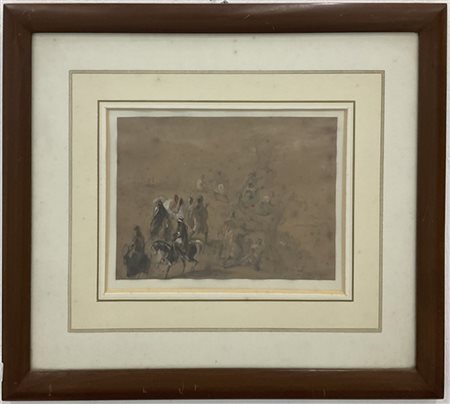 Ignoto del secolo XIX

"Scena orientalista con beduini" 
tecnica mista (cm 19x2