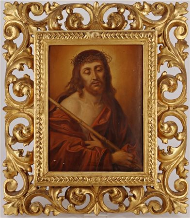 Ignoto del secolo XIX

"Gesù Cristo" 
olio su tela (cm 30,5x23,5)
Al retro: stu