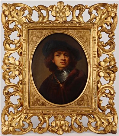 Ignoto del secolo XIX

"Ritratto di gentiluomo" 
olio su cartone ovale (cm 21x1