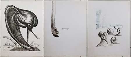 Luca Leonelli, lotto di tre acquaforti firmate e numerate (fogli cm 75x56) (dif