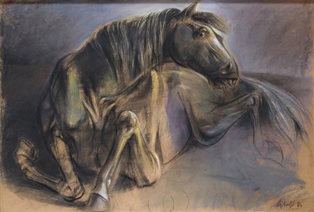 PASTELLO CAVALLO DI LUIGI GHERSI, 1984