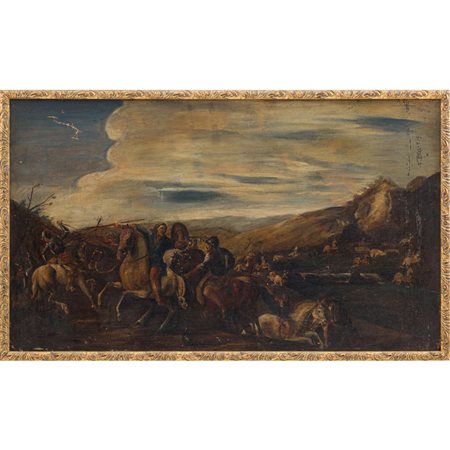 SCUOLA NAPOLETANA DEL XVII SECOLO, Olio su tela