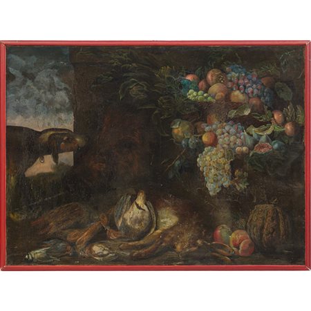 SCUOLA TEDESCA DEL XIX SECOLO, Natura morta, Olio su tela