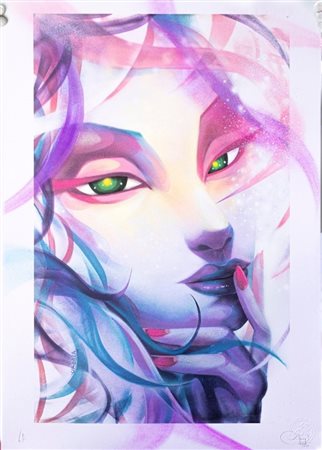 UTOPIA (1983) Glicee e Mixed Media Large e Vernice Acrilica in Pigment...