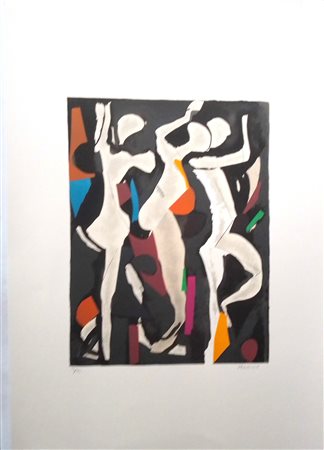 MARINO MARINI (1901-1980) Litografia a Colori CM 70X50 Firma e Tiratura a...