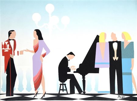 PROCOPIO Olio Su tela Senza Titolo CM 70X50 Anno 1994 Firma al Fronte in...