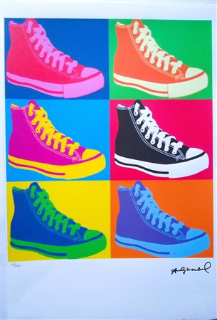 ANDY WARHOL (1928-1987) Pop Art Litografia su Carta Arches CM 57X38 Titolo...