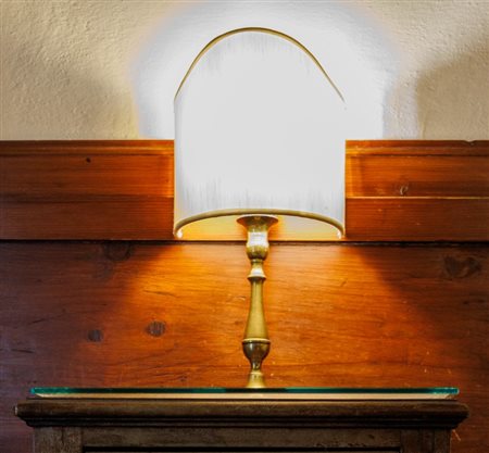 Coppia di lampade da tavolo in ottone