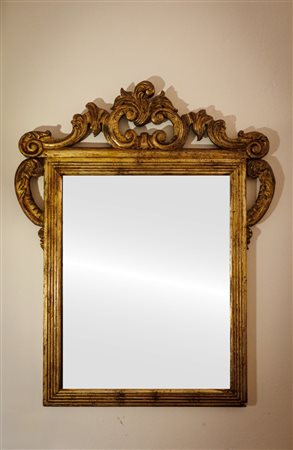 Specchiera in legno argentato