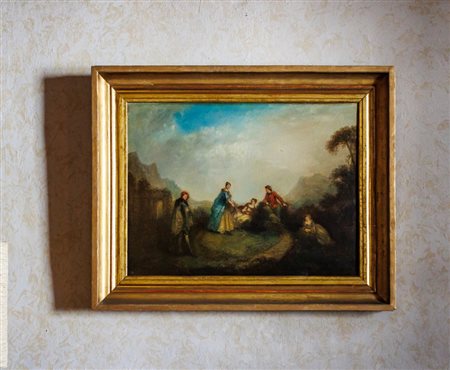 Nobili in sosta durante una gita in campagna
Pittore italiano del XIX secolo