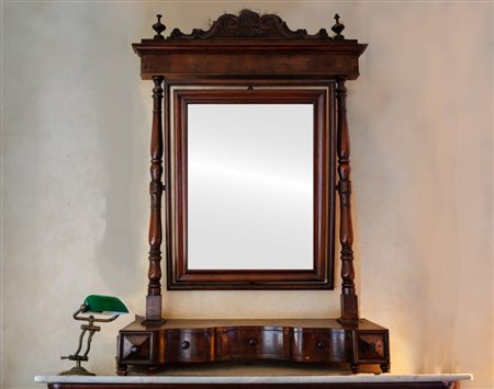 Specchiera a psiche in noce