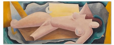 Bruno Munari "Buccia di Eva" 1929-30
tempera su tela
cm 80x205
Firmato in basso