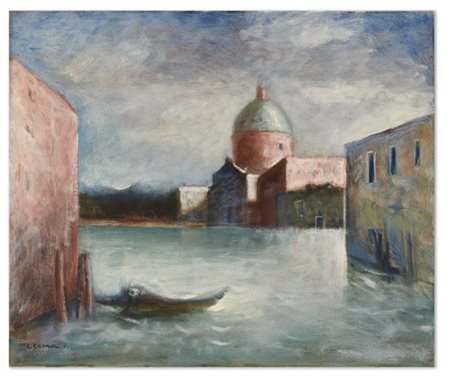 Carlo Carrà "Senza titolo" 1941
olio su tela
cm 50x60
Firmato e datato 941 in ba
