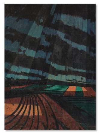 Felice Casorati "Paesaggio" (1953)
olio su tela
cm 87x64
Firmato in basso a sini
