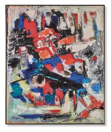 Antonio Corpora "Rosso e blu" 1956
olio su tela
cm 73x60
Firmato in basso a sini