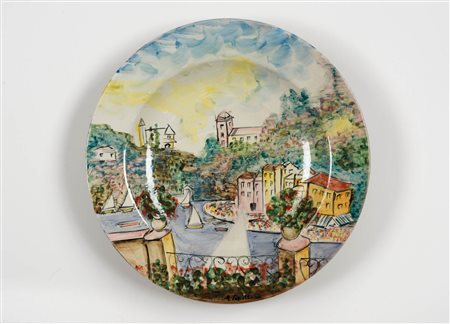 Michele Cascella (Ortona 1892 - Mailand/Milano 1989) Portofino;Disegno su...