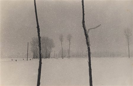 Enrico Pedrotti (Trient/Trento 1905 - Bozen/Bolzano 1965) Paesaggio innevato,...